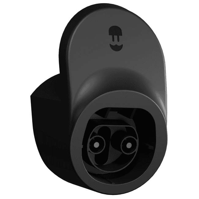 Fekete Wallbox Type 2 kábeldokk