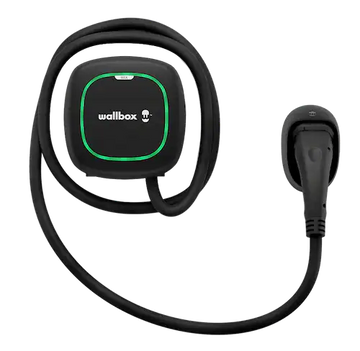 Wallbox Pulsar Max fekete fali töltő fix Type 2 kábellel